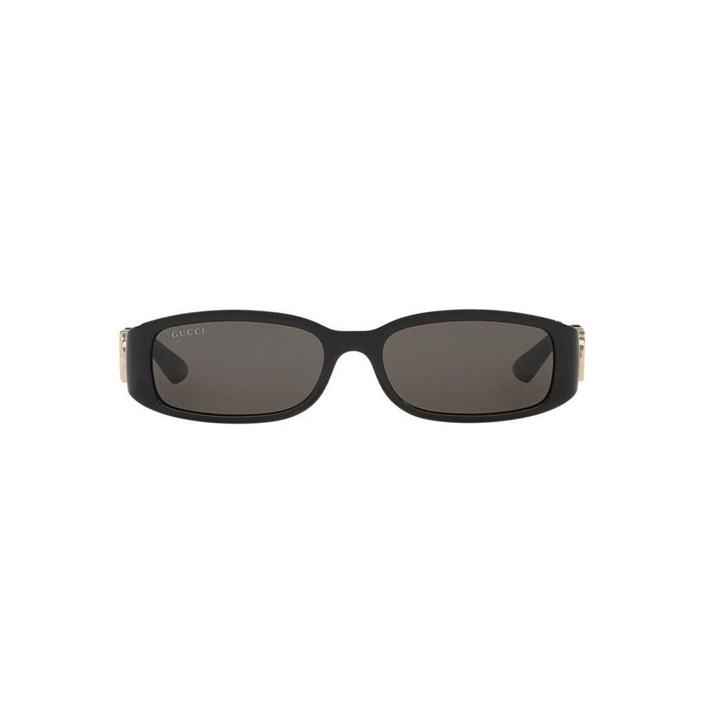 GUCCI GG1661S 001 Black Gold Grey Rectangle Unisex Sunglasses AUTHENTIC - Picture 3 of 10
